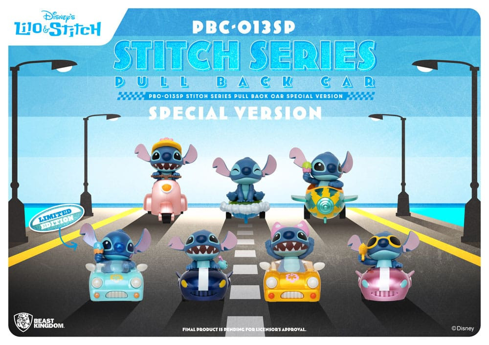 Set van 6 beeldjes Stitch in car Special Edition - Disney