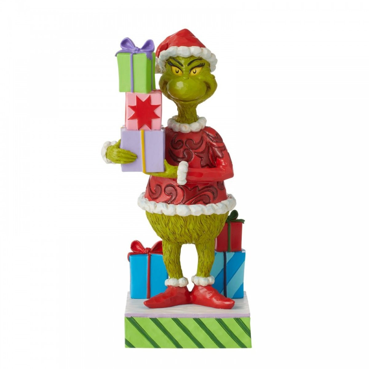 GRINCH DRAAGT PRESENTEERT - JIM SHORE GRINCH