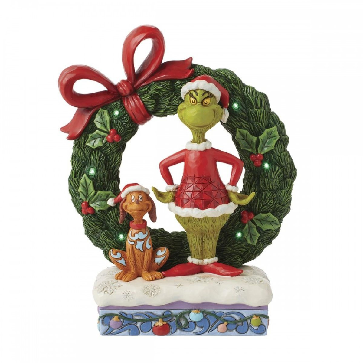 GRINCH EN MAX IN KRANS - JIM SHORE GRINCH