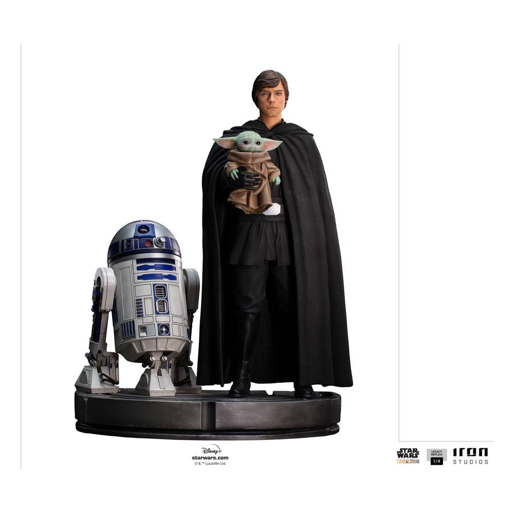 De Mandalorian Luke Skywalker, R2-D2 & Grogu Art Scale - Star Wars