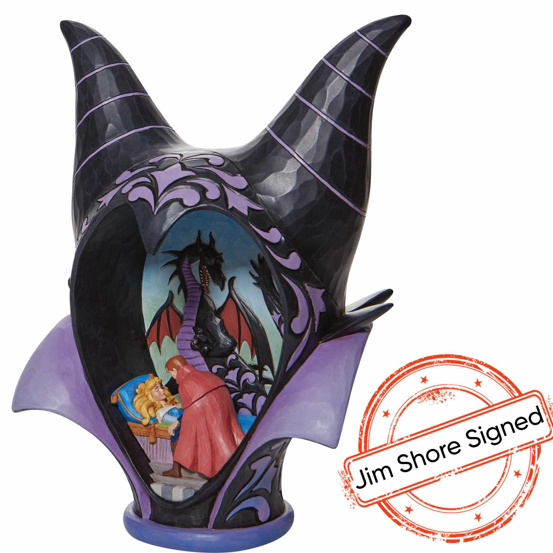 MALEFICENT HEADDRESS DIORAMA [GESIGNEERD DOOR JIM SHORE] - DISNEY TRADITIONS