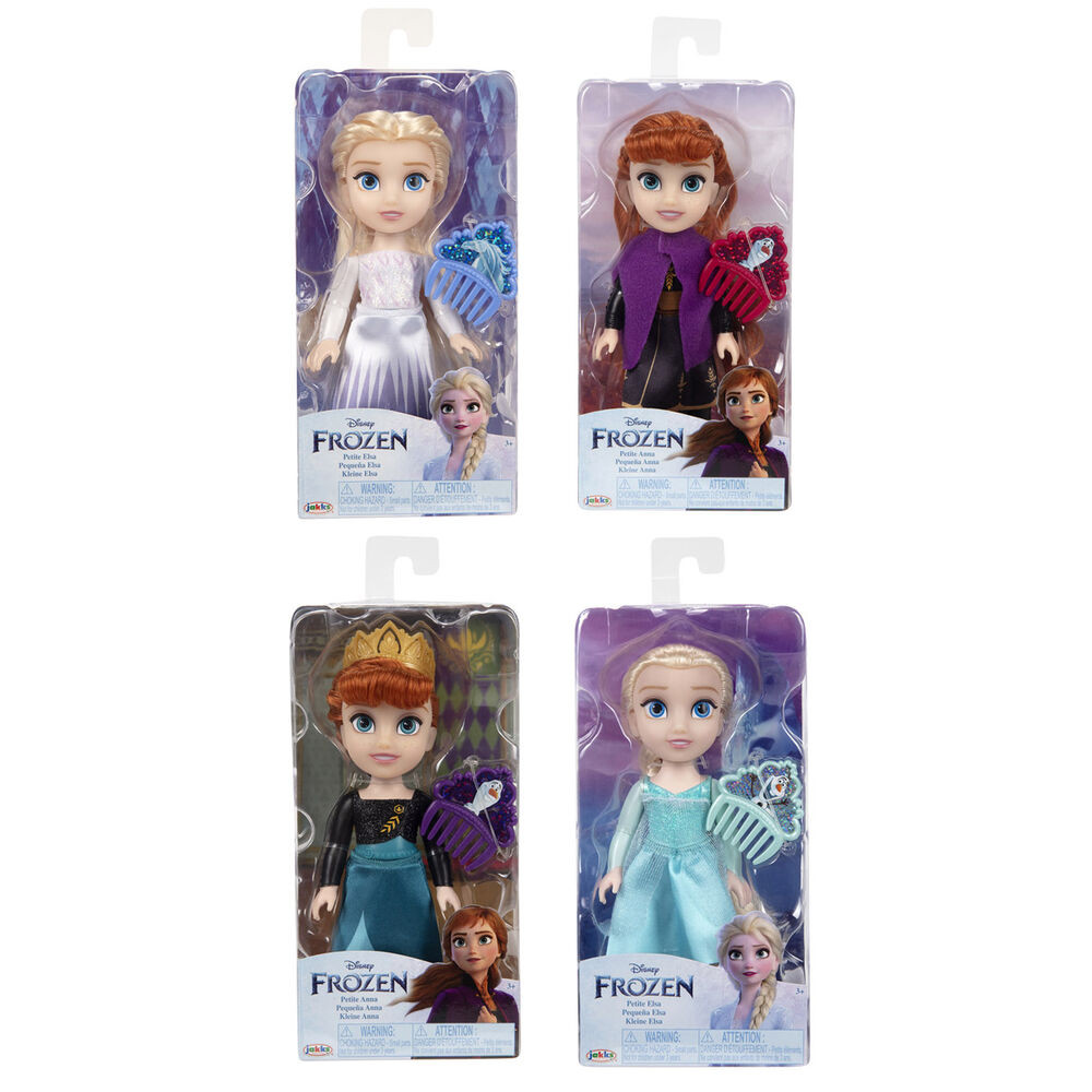 2 diverse poppen Anna en Elsa 15cm - Disney Frozen