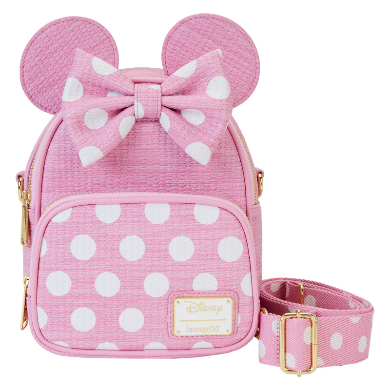 Minnie converteerbare mini Rugzak en Schoudedtas met geweven textuur - DISNEY LOUNGEFLY