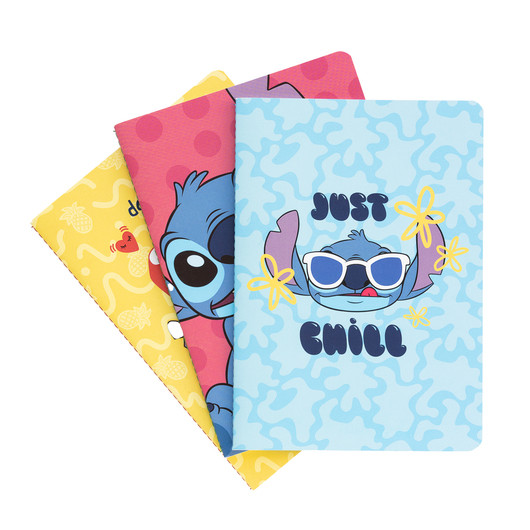 PACK 3 A5 NOTITIEBOEKJES - DISNEY STITCH TROPICAL