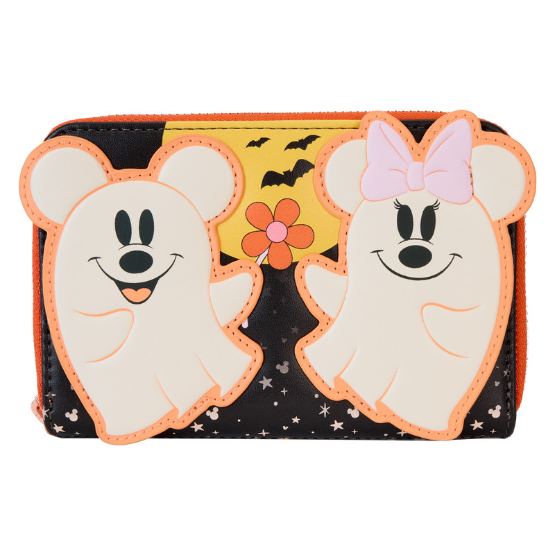 Mickey & Minnie Floral Ghost Glow-portemonnee - DISNEY LOUNGEFLY