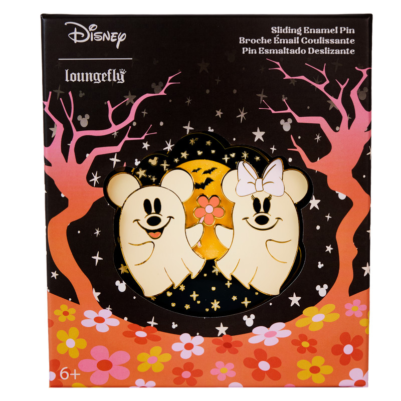 Mickey & Minnie Floral Ghost Glow Collector Box Schuifspeld - DISNEY LOUNGEFLY