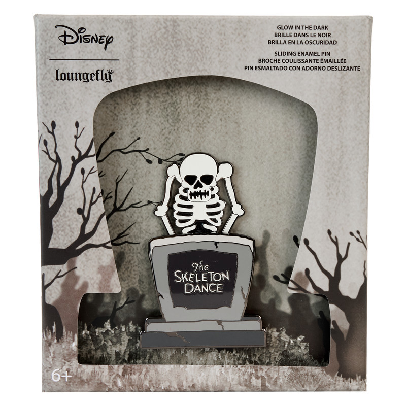 De Skeleton Dance 95th Anniversary Glow Collector Box Schuifpin - DISNEY LOUNGEFLY