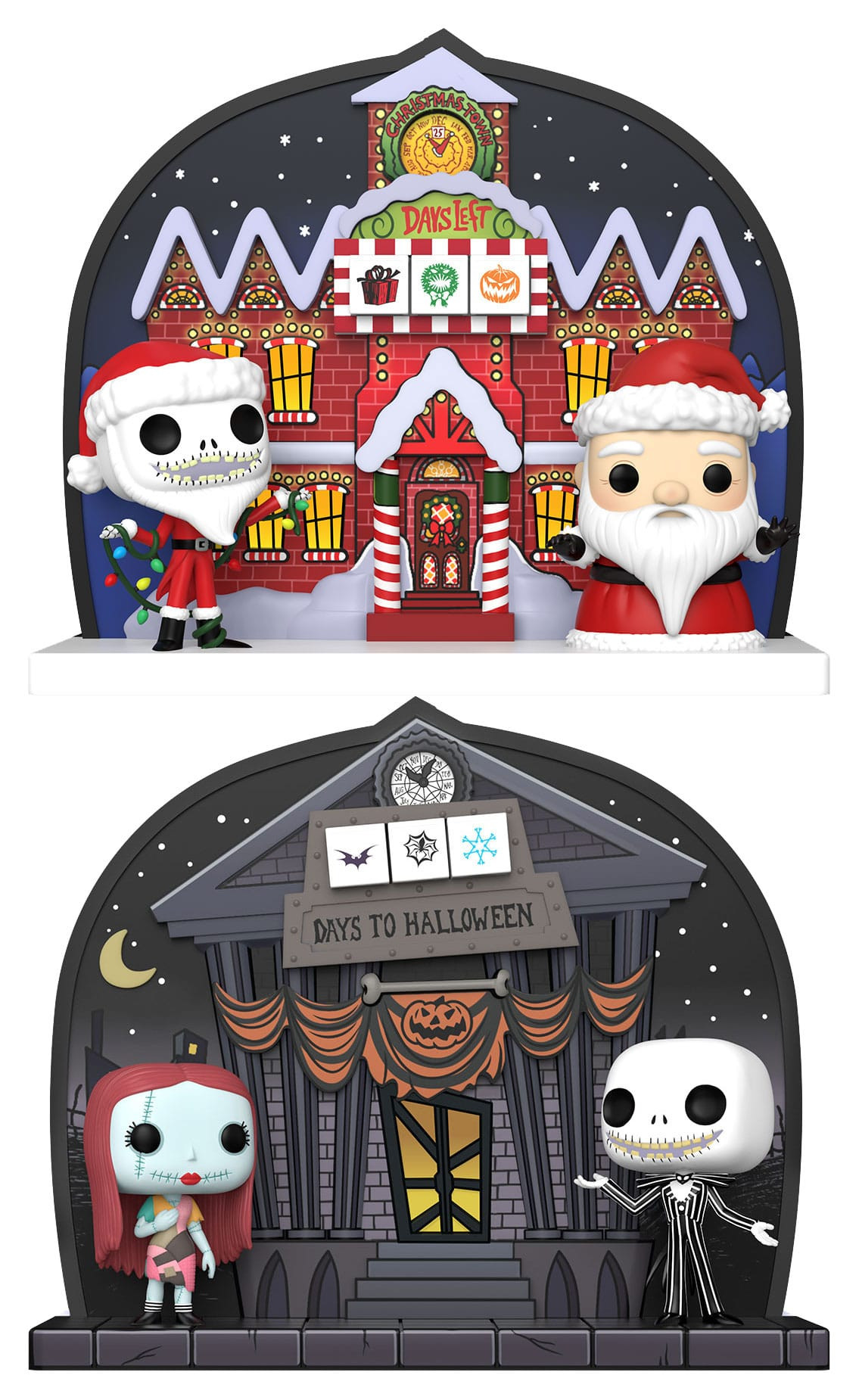 Nightmare before Kerstmis Pocket POP! 13-daagse aftelkalender met dubbele zijde Halloween