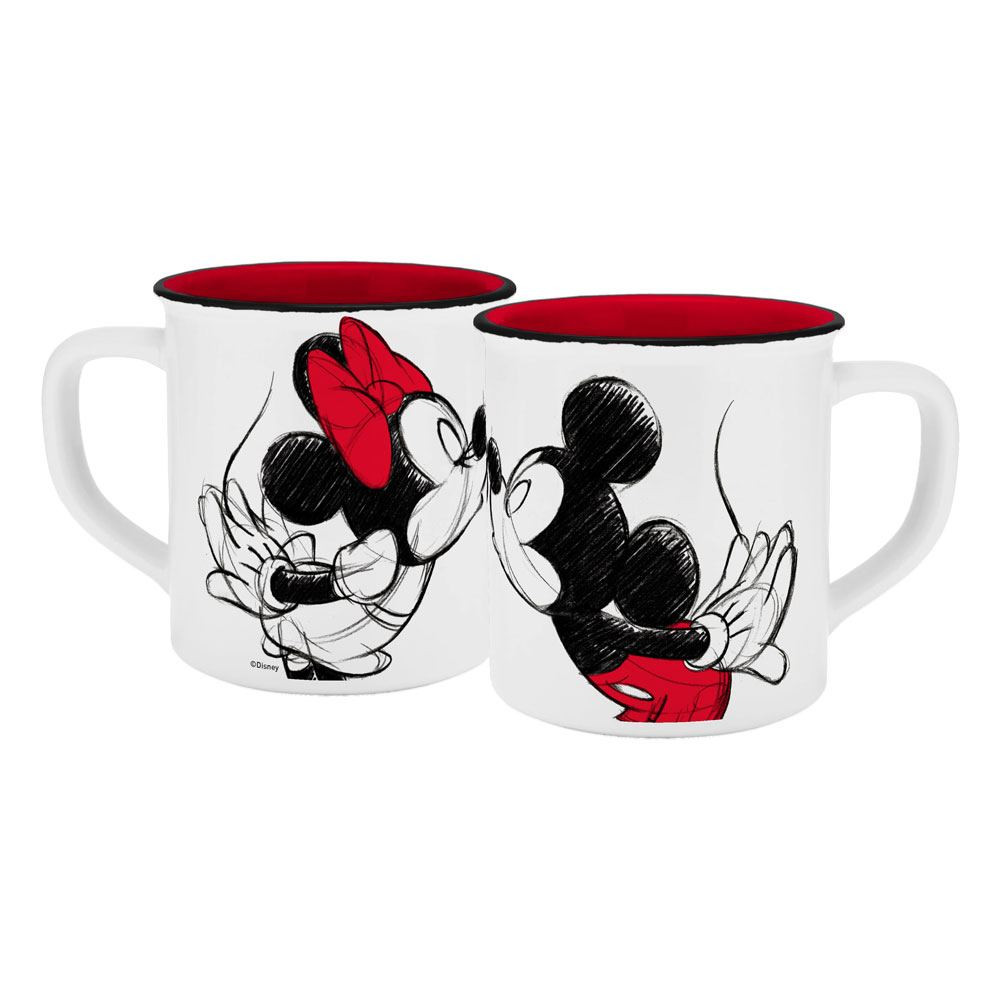 Beker Mickey Kiss Sketch Rood - Disney Mickey & Minnie