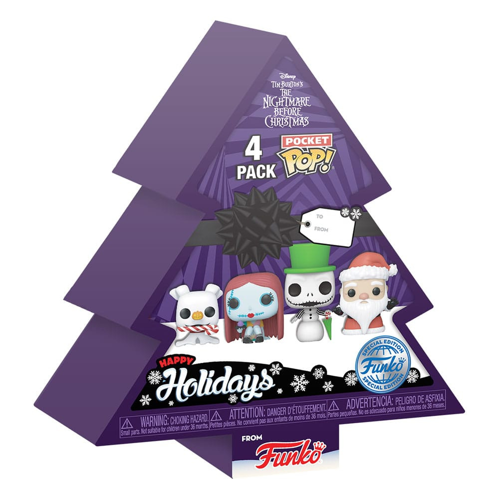 Het Kerstmis Before Kerstmis pakket 4 Pocket POP-beeldjes! Vinyl Tree Holiday 4 cm