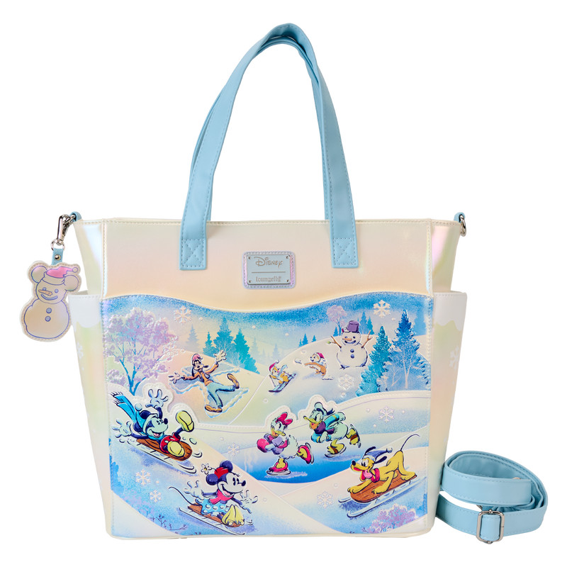 Mickey & Friends Winter Wonderland Scene convertible Rugzak en Shopper - DISNEY LOUNGEFLY