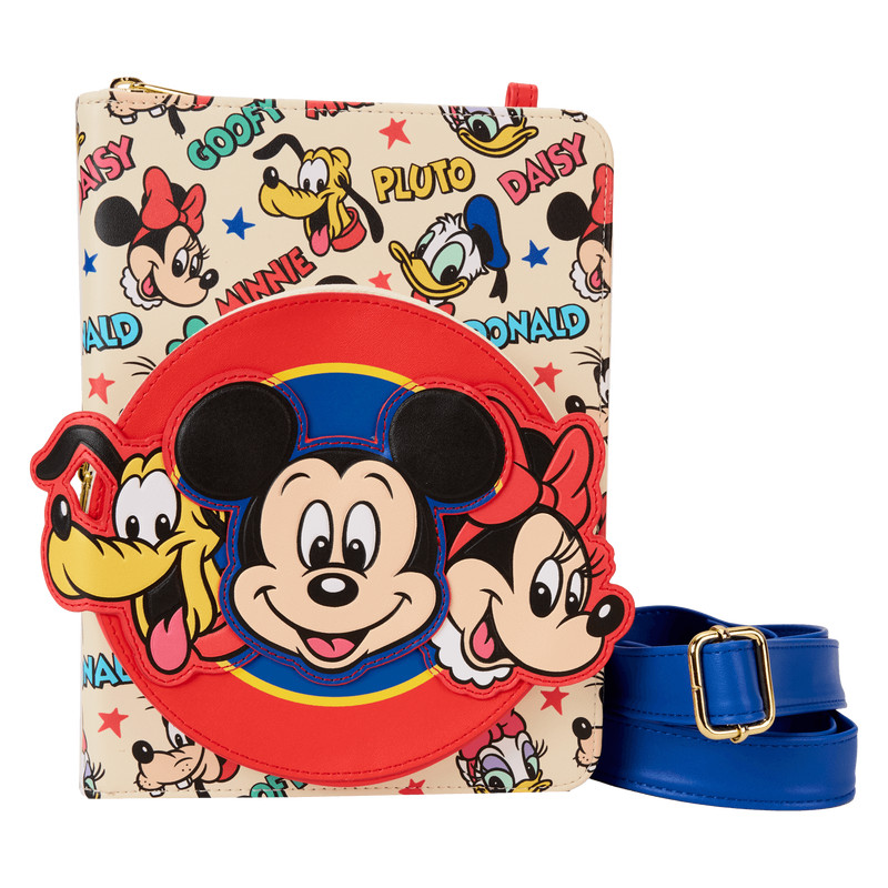 Mickey & Friends navulbaar schoudertas-dagboek - DISNEY LOUNGEFLY