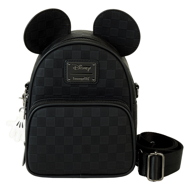 Mickey Muis geruite textuur converteerbare mini rugzak & schoudertas - DISNEY LOUNGEFLY