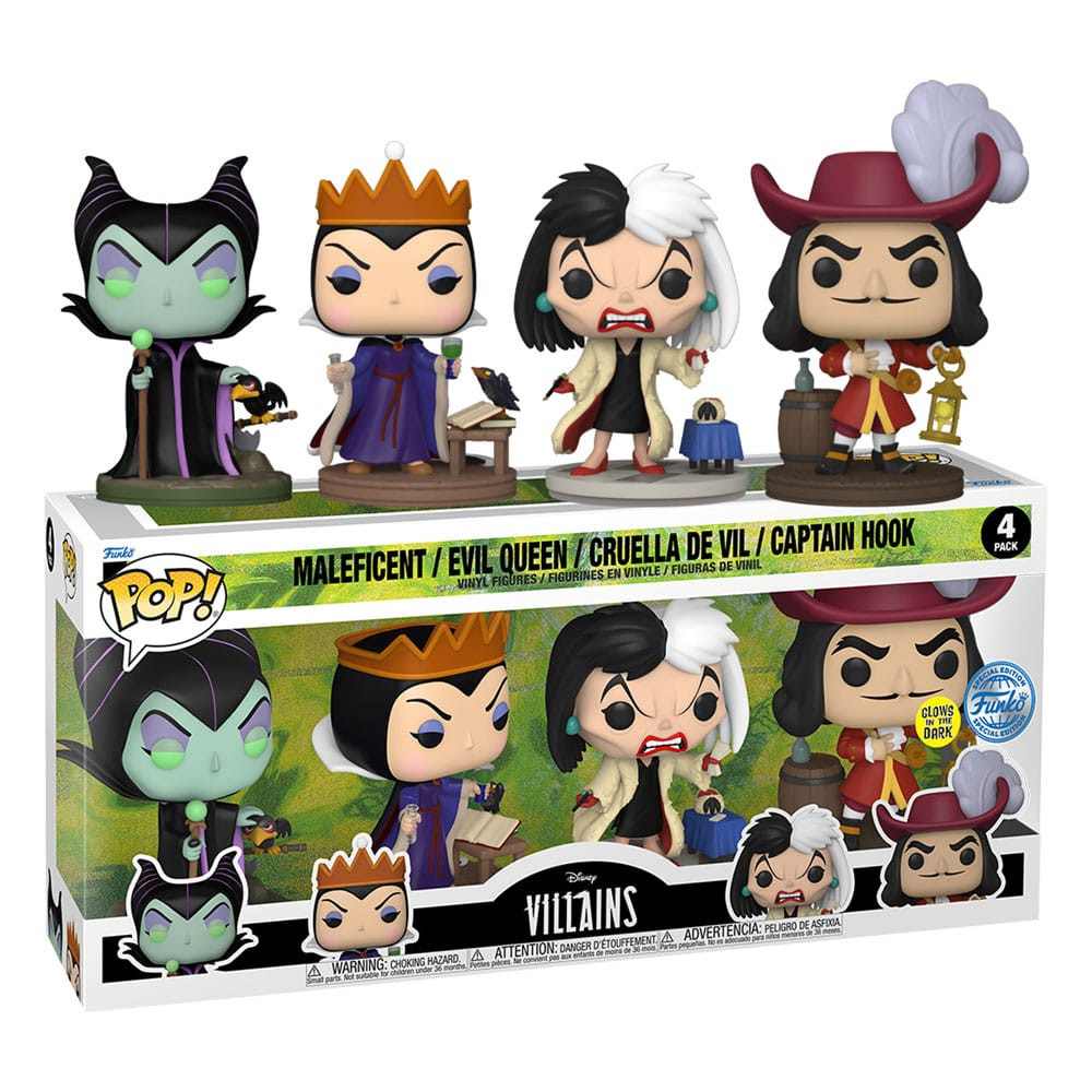 Disney Villains pack 4 POP figuren! Films Vinyl Villains (GW)(EMEA) 9 cm