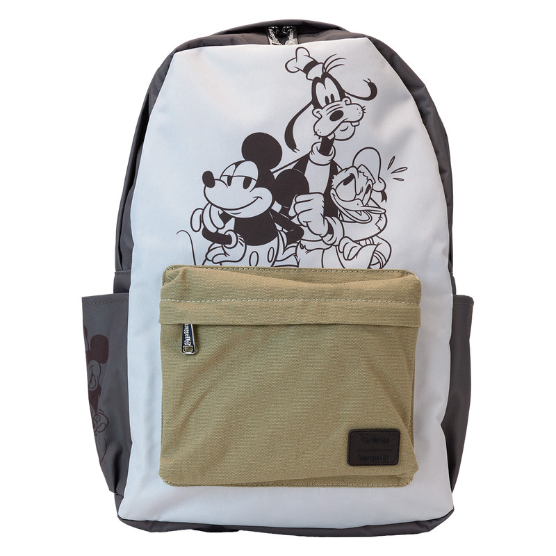 Mickey & Friends Canvas Nylon Full-Size Rugzak - DISNEY LOUNGEFLY