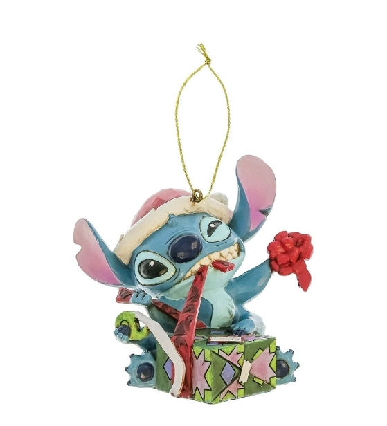 STITCH UNPAPPING GIFT Hangend Ornament - DISNEY TRADITIONS