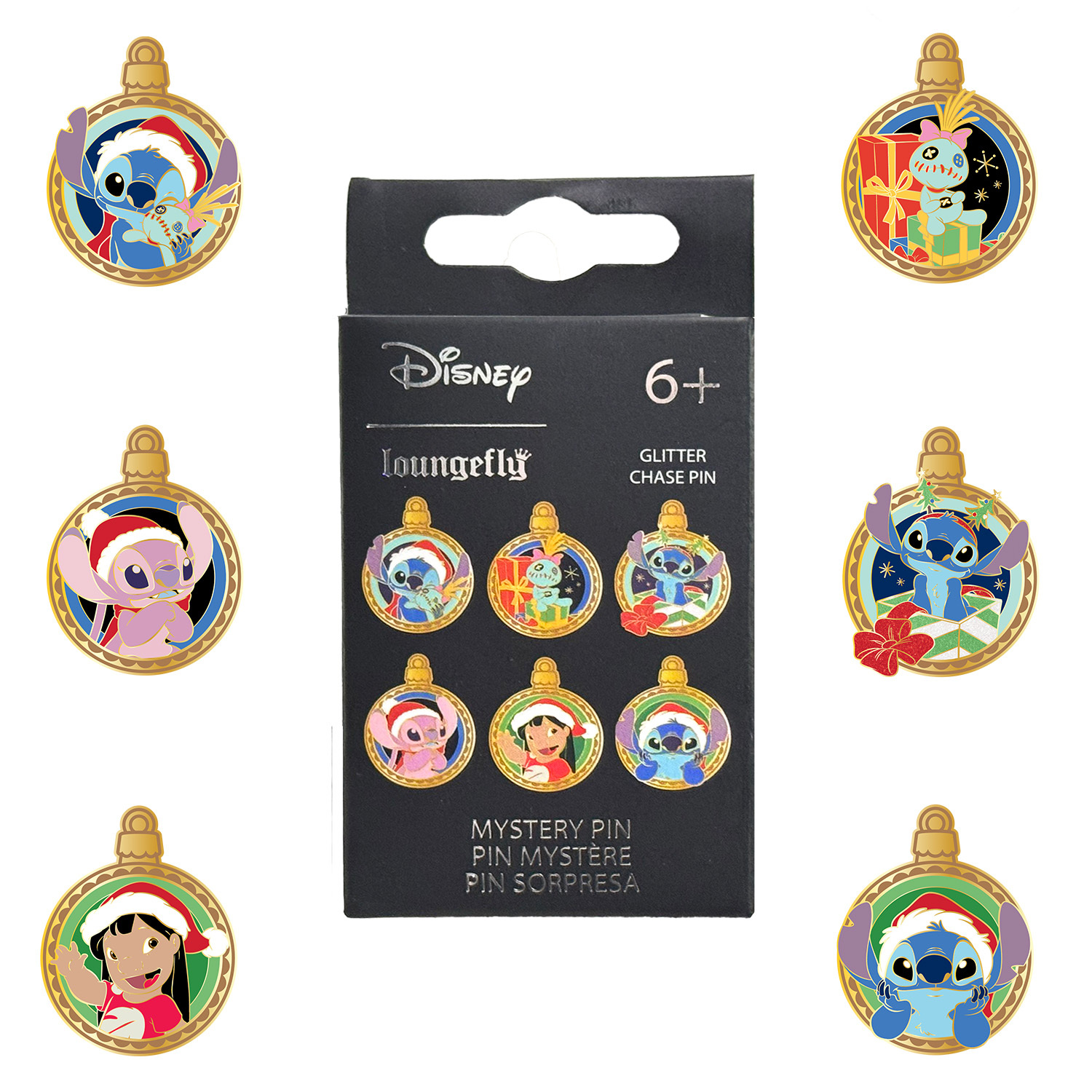 LILO & STITCH FEESTDAG ORNAMENTEN MYSTERIE BOX PIN - DISNEY LOUNGEFLY
