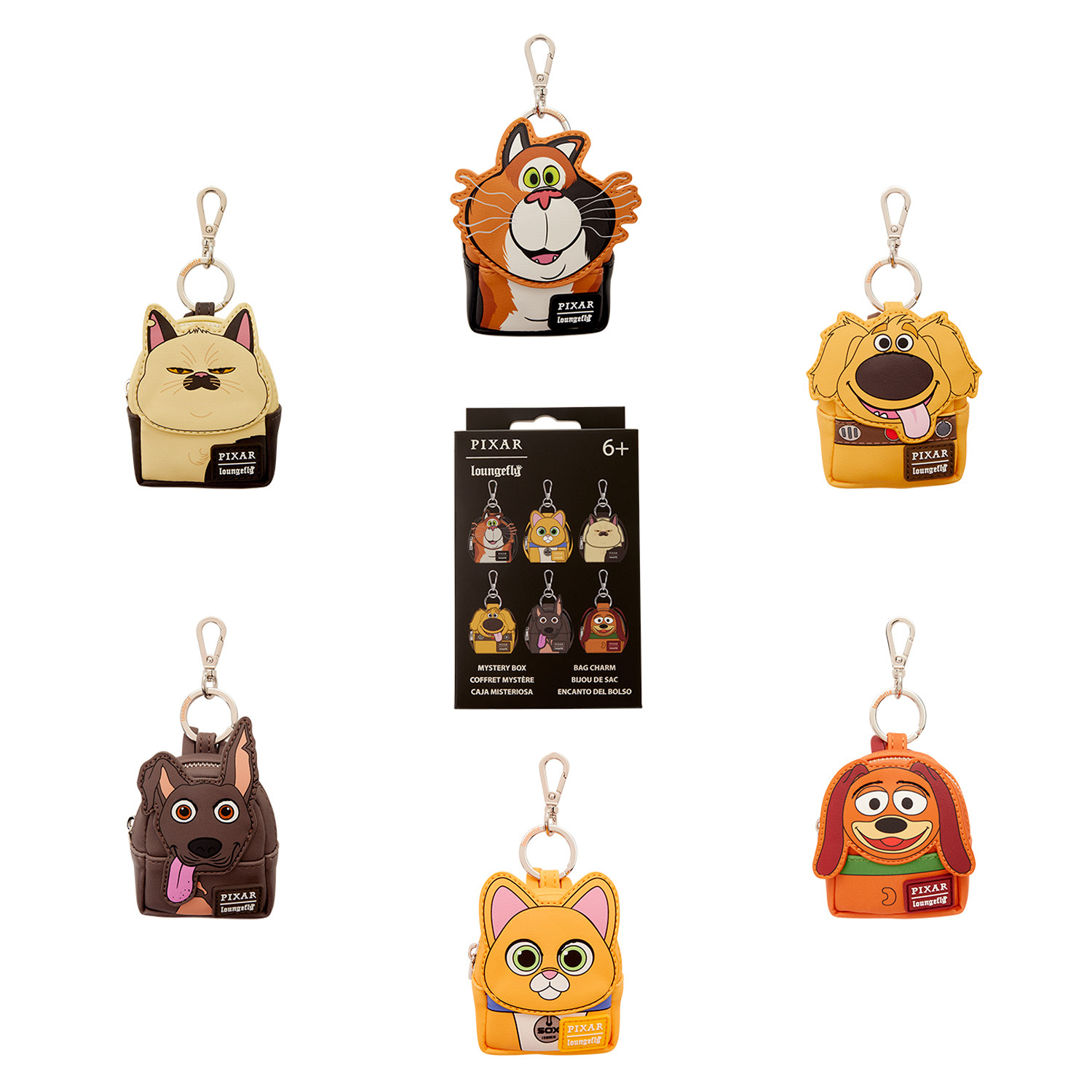 Mini Rugzak sleutelhanger met honden- en kattenmotief voor Mysterie - Disney-Pixar Loungefly