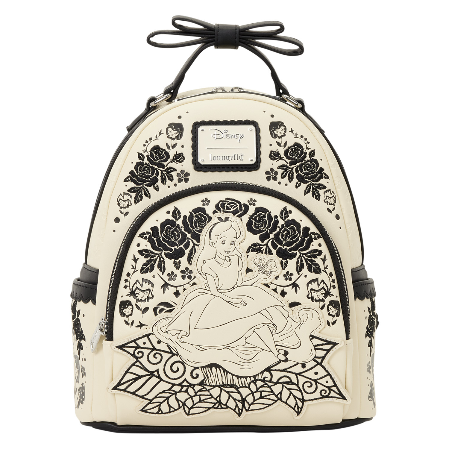 Alice in Wonderland geborduurde Mini Rugzak met bloemenprint - Disney Loungefly